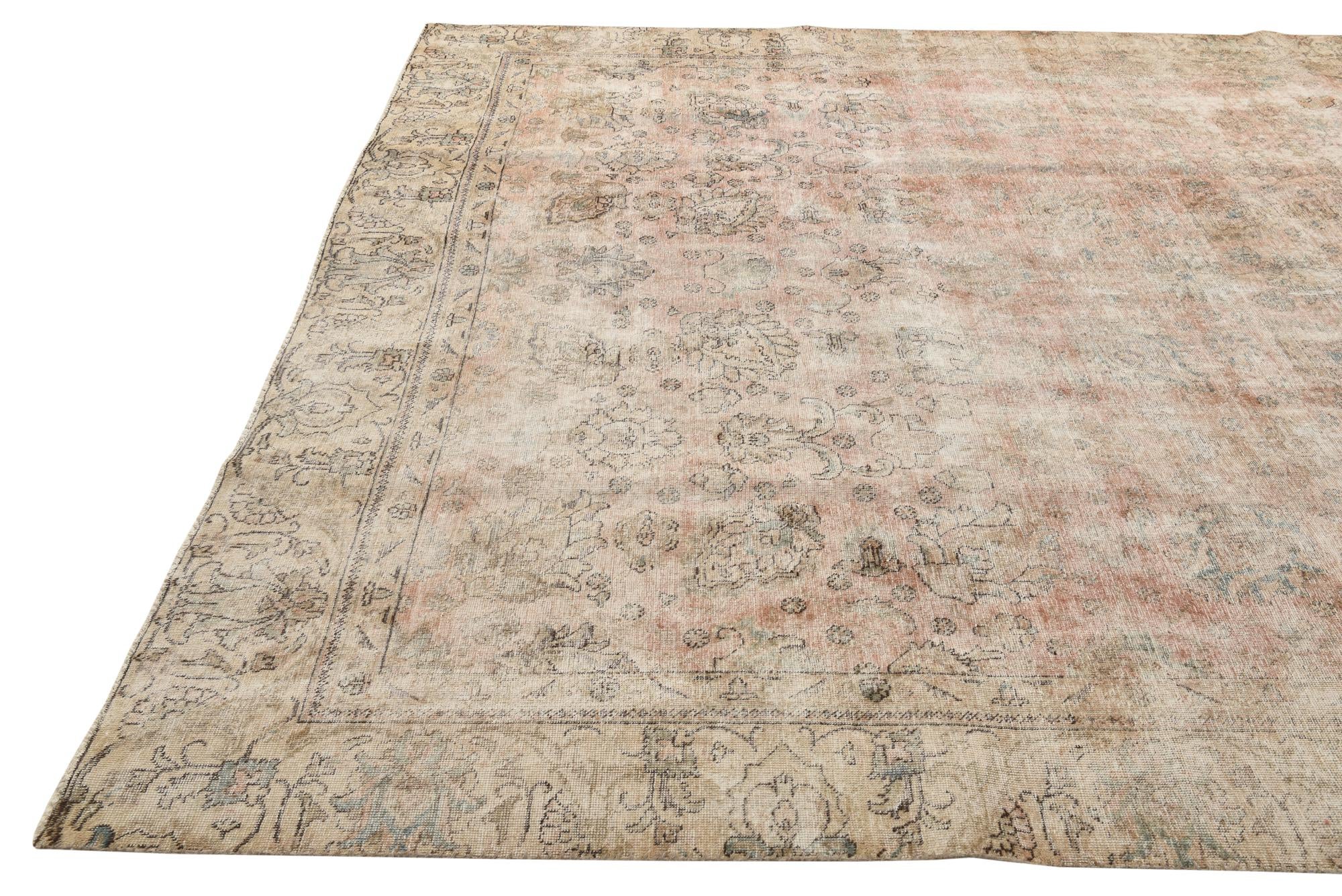 8' 9 x 11' 5 Hand Knotted Ultra Vintage Persian Wool Rug