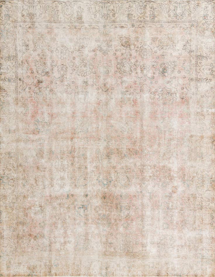 Detail image of 8' 9 x 11' 5 Hand Knotted Ultra Vintage Persian Wool Rug