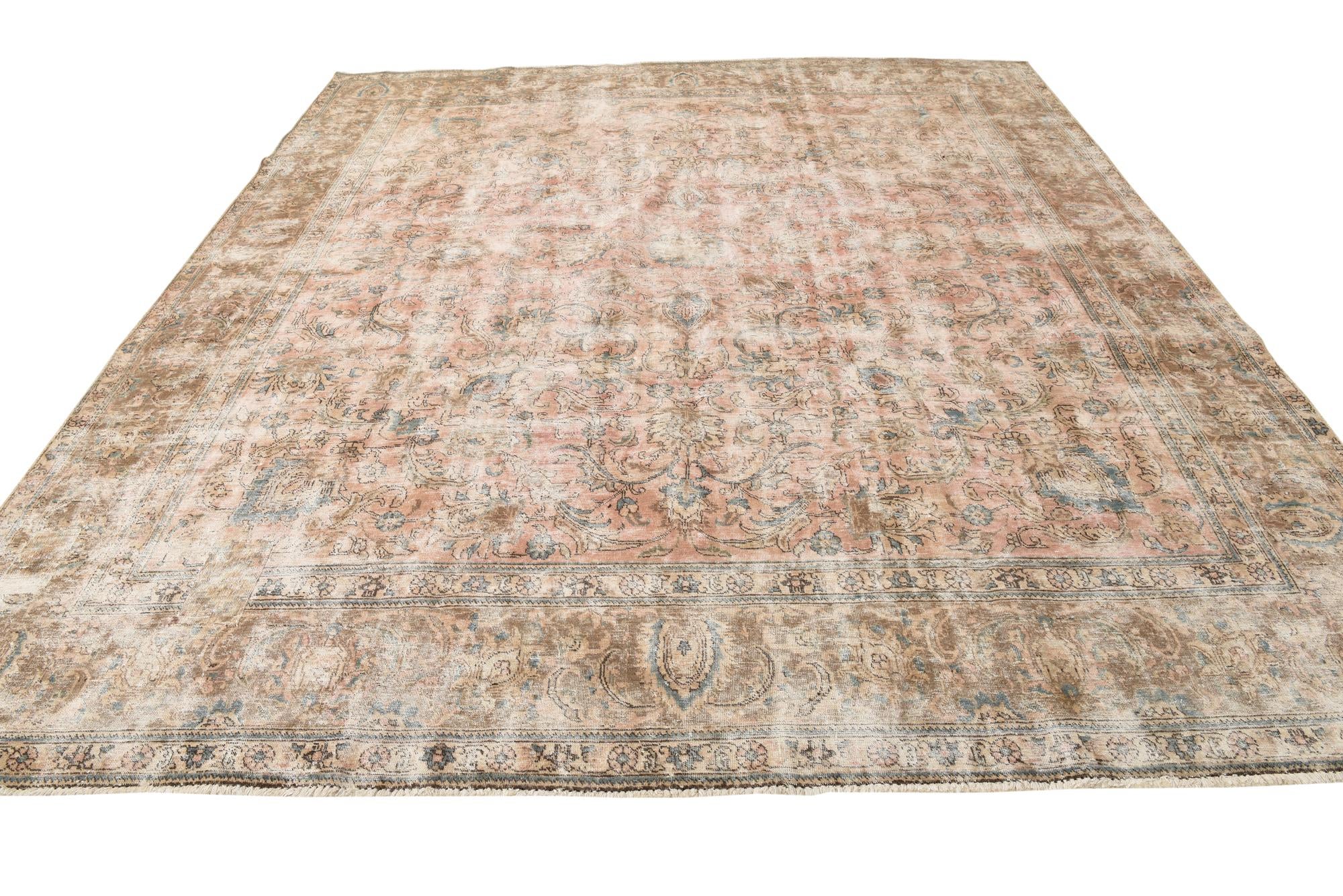 8' x 11' 4 Hand Knotted Ultra Vintage Persian Wool Rug