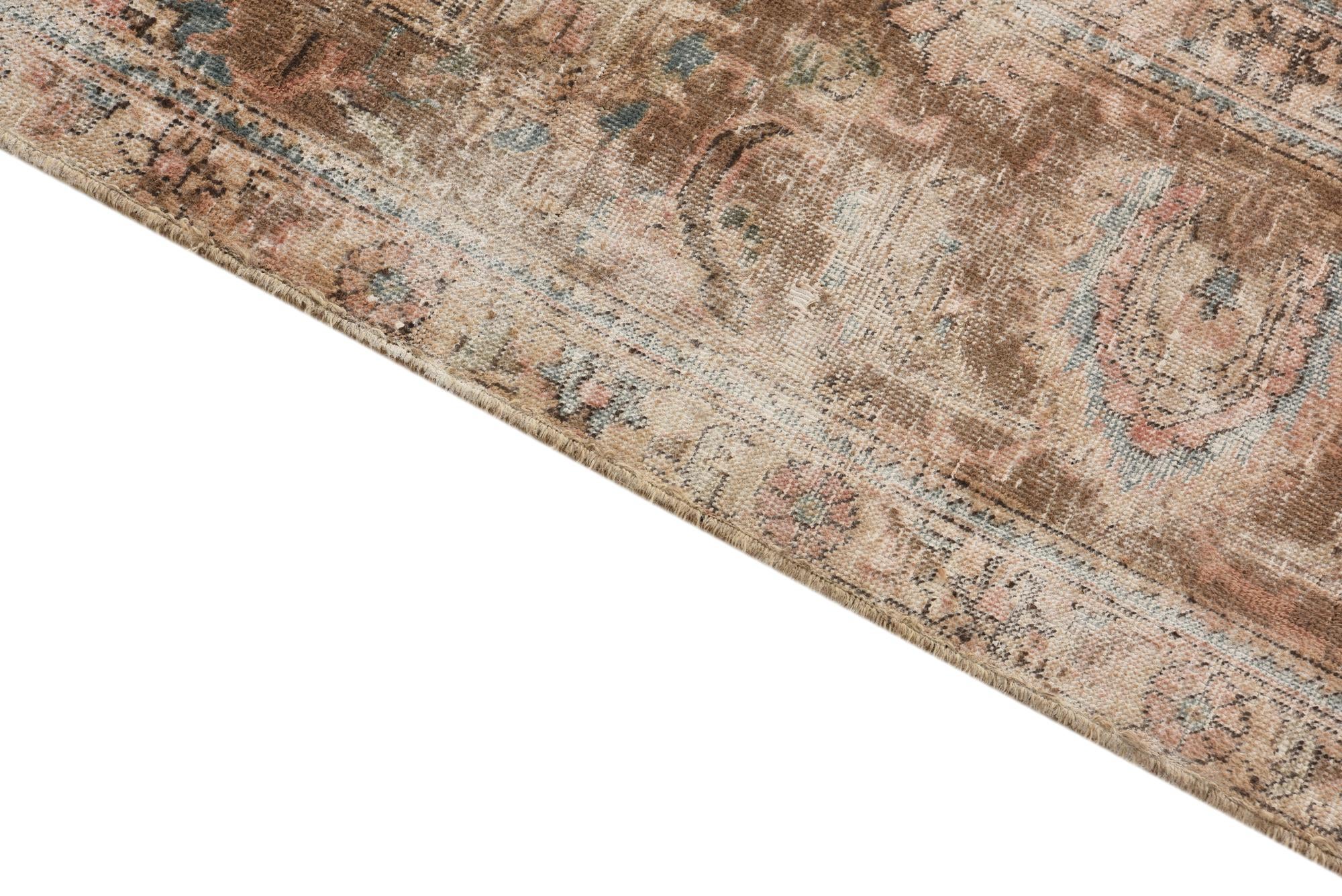 8' x 11' 4 Hand Knotted Ultra Vintage Persian Wool Rug