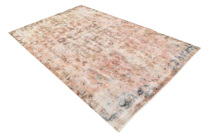 5' 8 x 9' Hand Knotted Ultra Vintage Persian Wool Rug