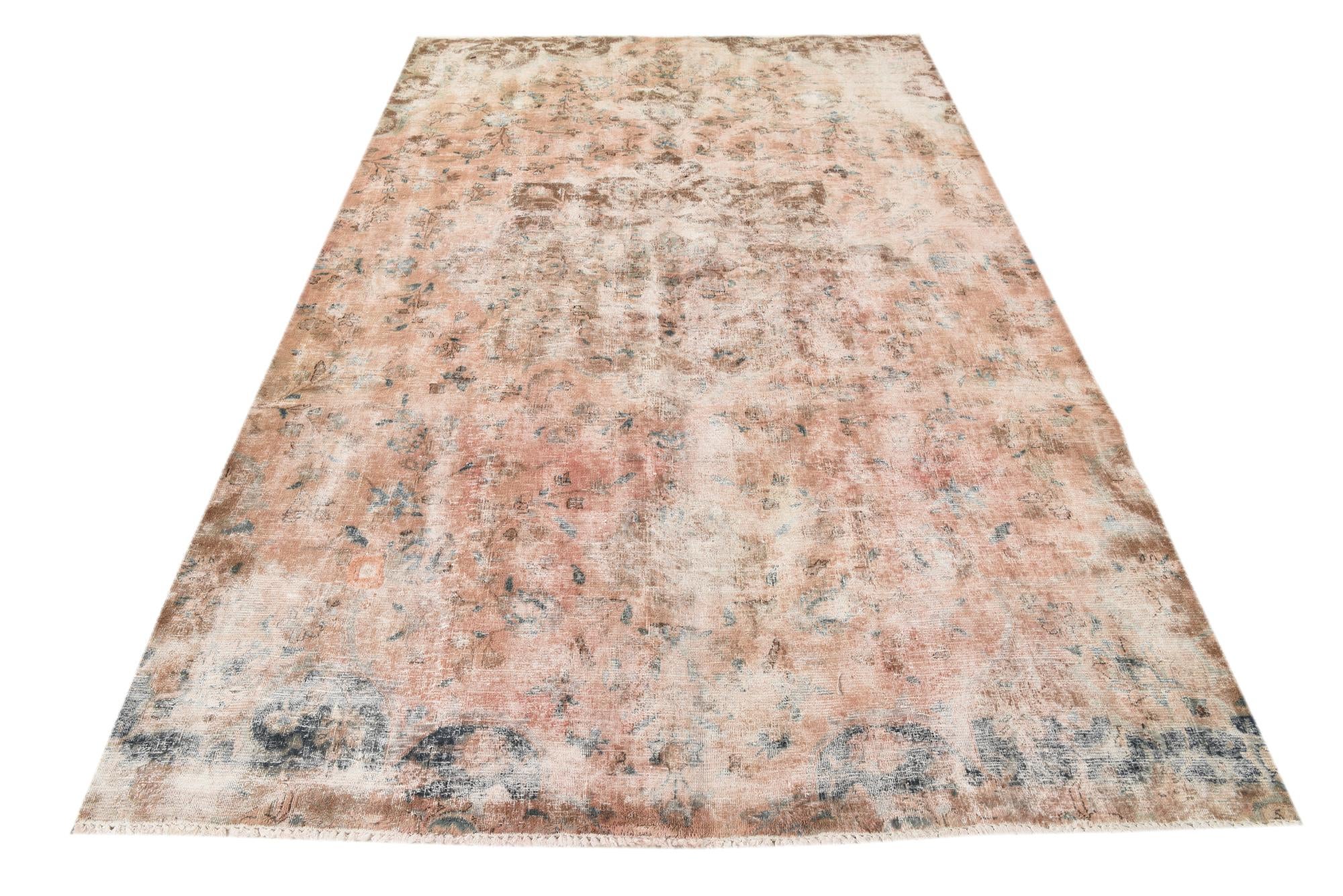 5' 8 x 9' Hand Knotted Ultra Vintage Persian Wool Rug