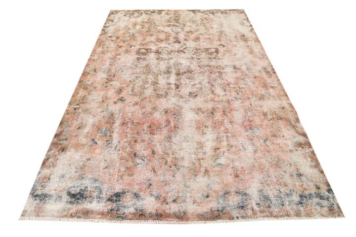 5' 8 x 9' Hand Knotted Ultra Vintage Persian Wool Rug