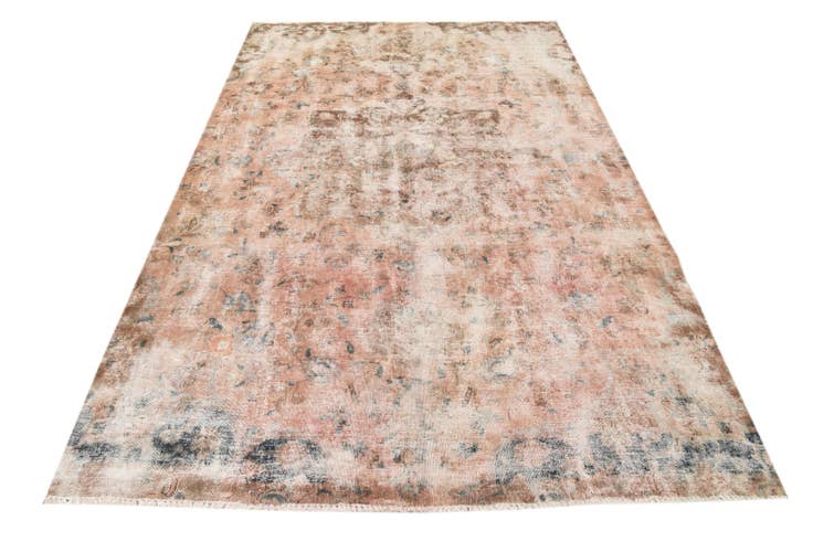 Detail image of 5' 8 x 9' Hand Knotted Ultra Vintage Persian Wool Rug
