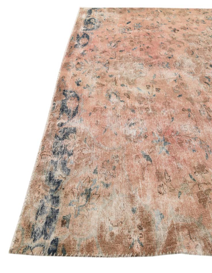 Detail image of 5' 8 x 9'  Hand Knotted Ultra Vintage Persian Wool Rug