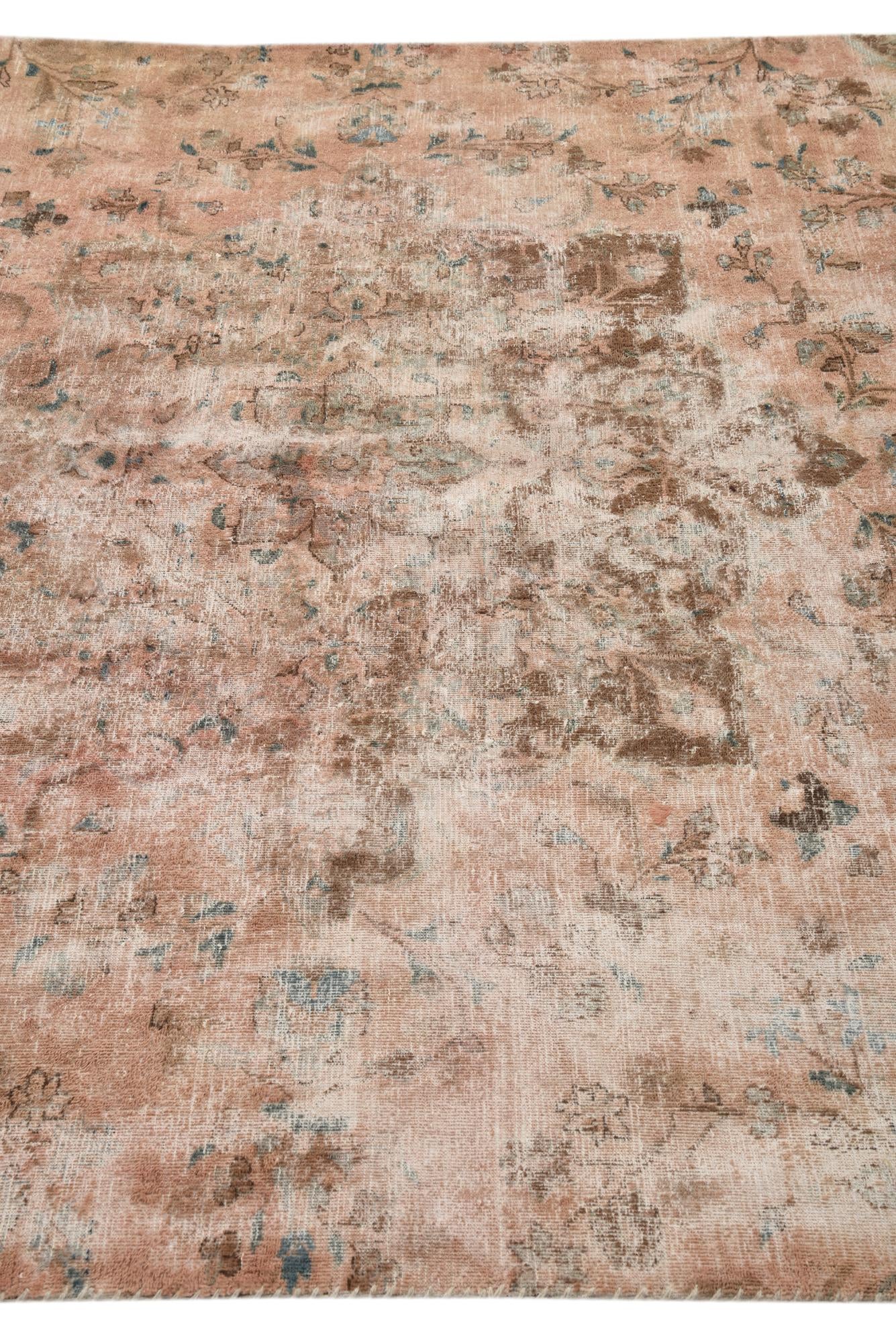 5' 8 x 9' Hand Knotted Ultra Vintage Persian Wool Rug