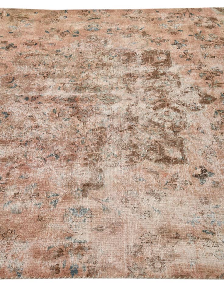 Detail image of 5' 8 x 9'  Hand Knotted Ultra Vintage Persian Wool Rug