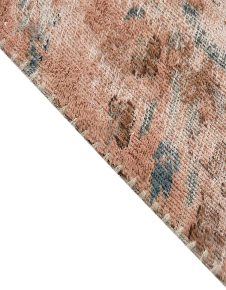 Detail image of 5' 8 x 9'  Hand Knotted Ultra Vintage Persian Wool Rug