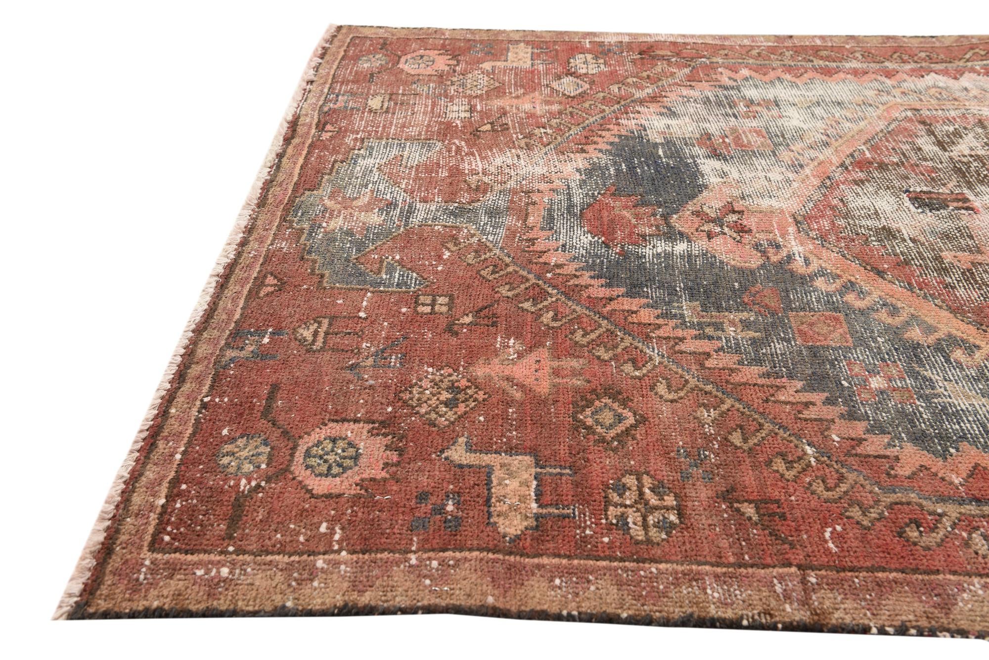 3' 6 x 5' 10 Hand Knotted Ultra Vintage Persian Wool Rug