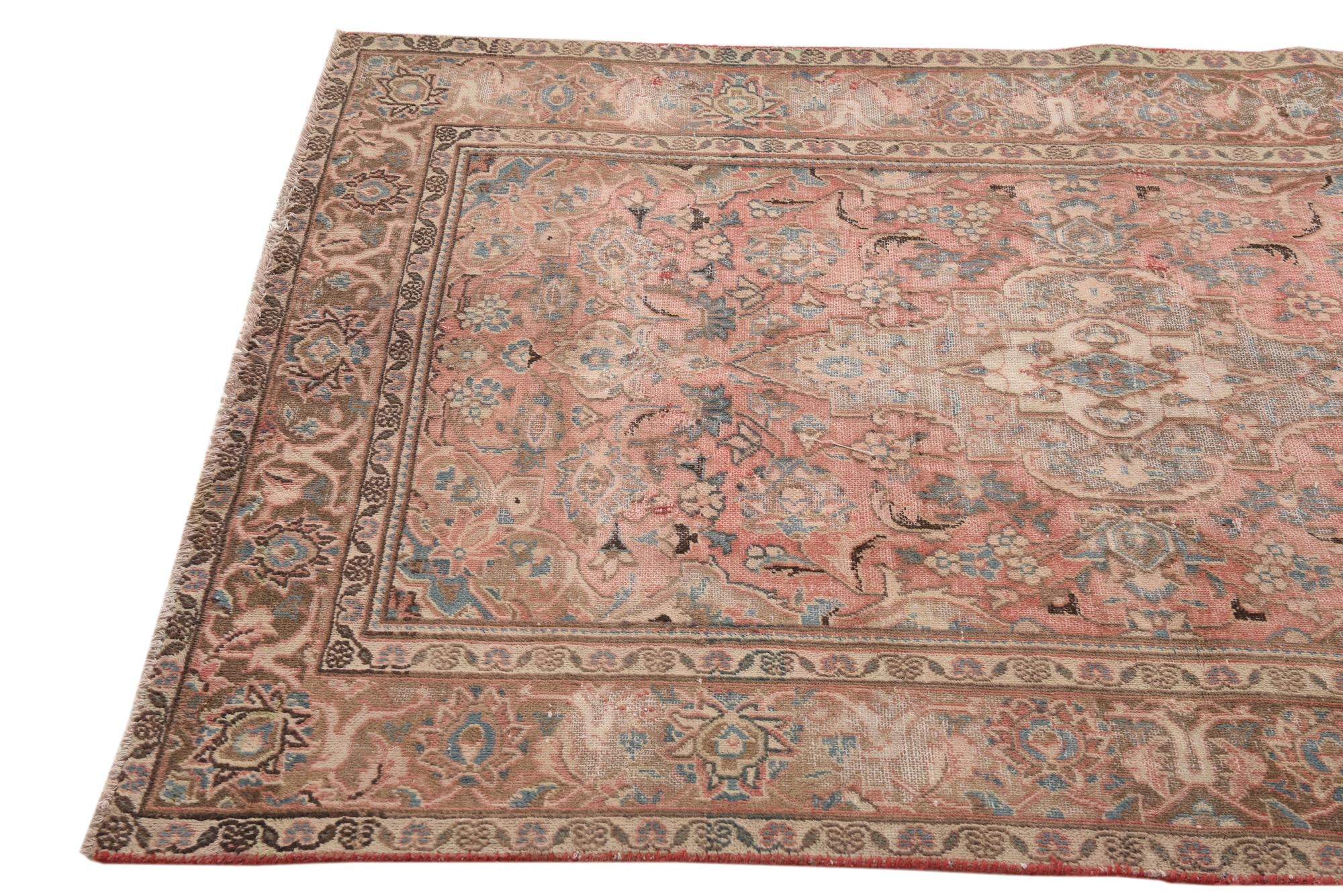3' 10 x 6' 3 Hand Knotted Ultra Vintage Persian Wool Rug