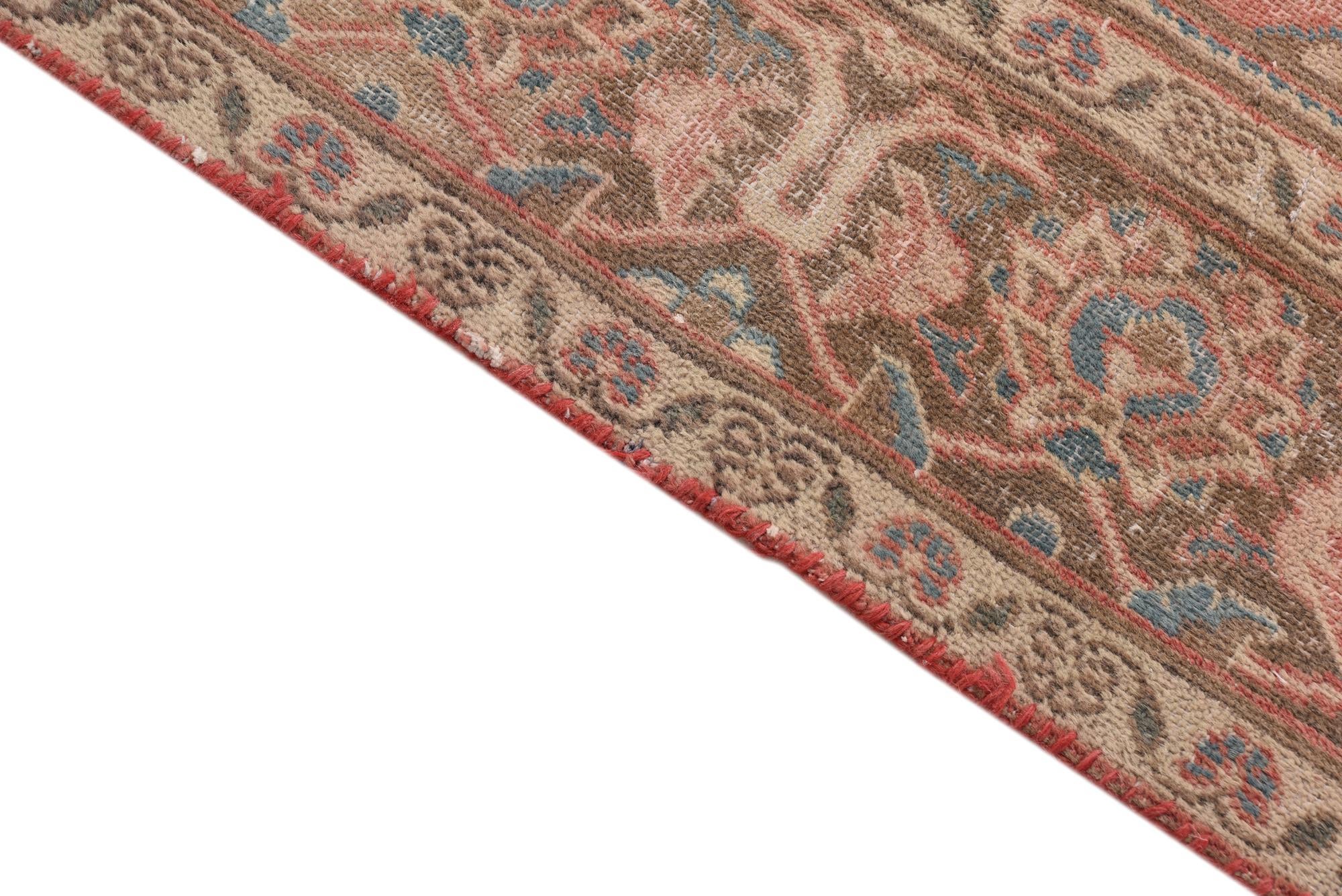 3' 10 x 6' 3 Hand Knotted Ultra Vintage Persian Wool Rug