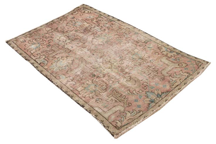 Detail image of 2' 9 x 4' 5 Hand Knotted Ultra Vintage Persian Wool Rug