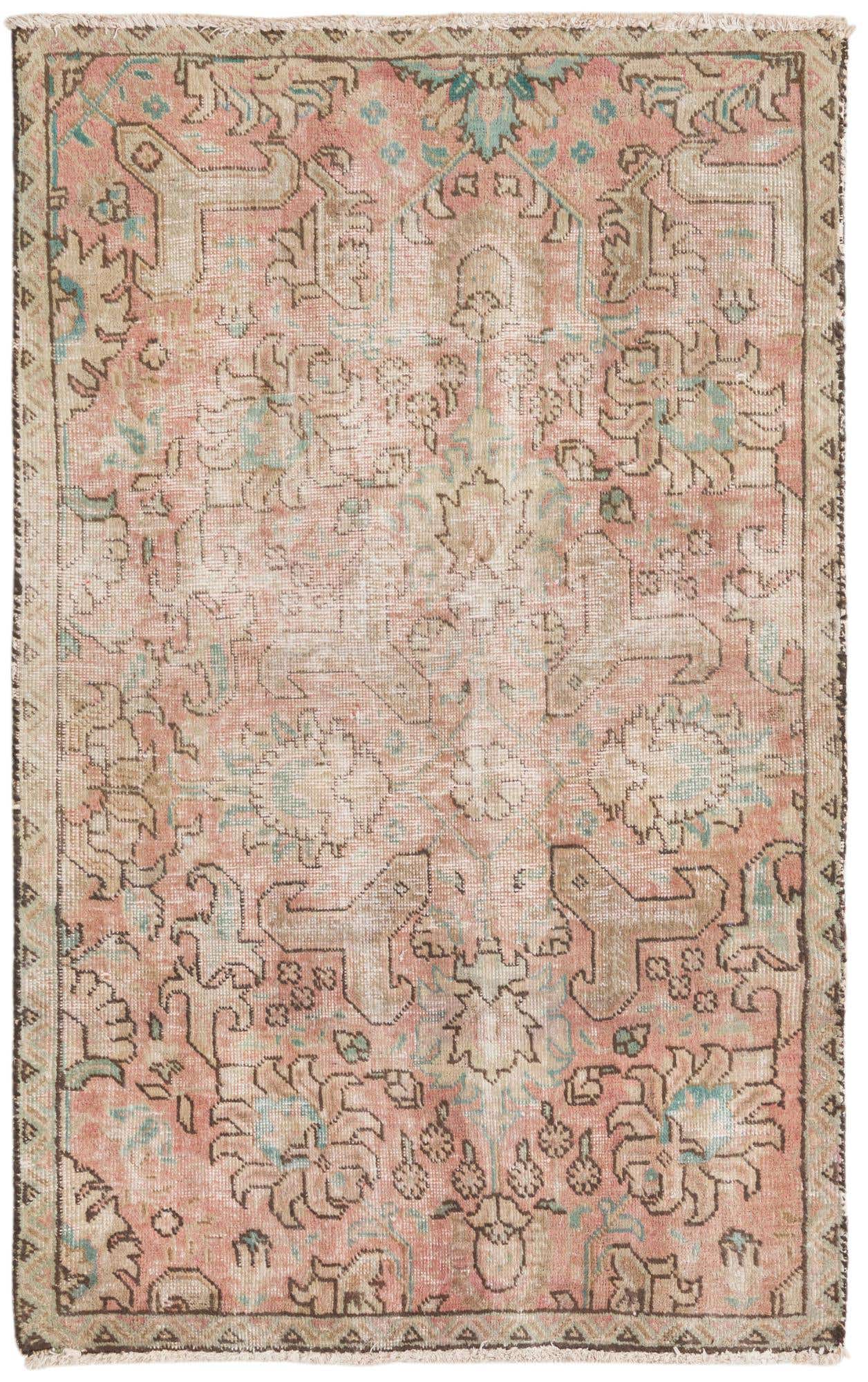 2' 9 x 4' 5 Hand Knotted Ultra Vintage Persian Wool Rug