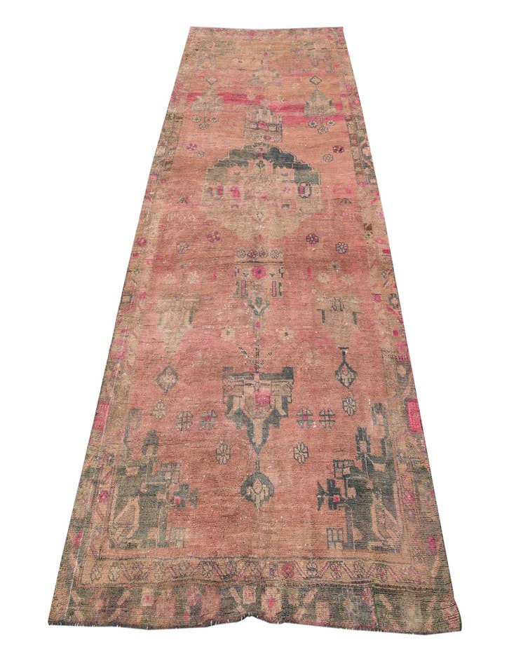 Detail image of 4' 10 x 9' 9  Hand Knotted Ultra Vintage Persian Wool Rug