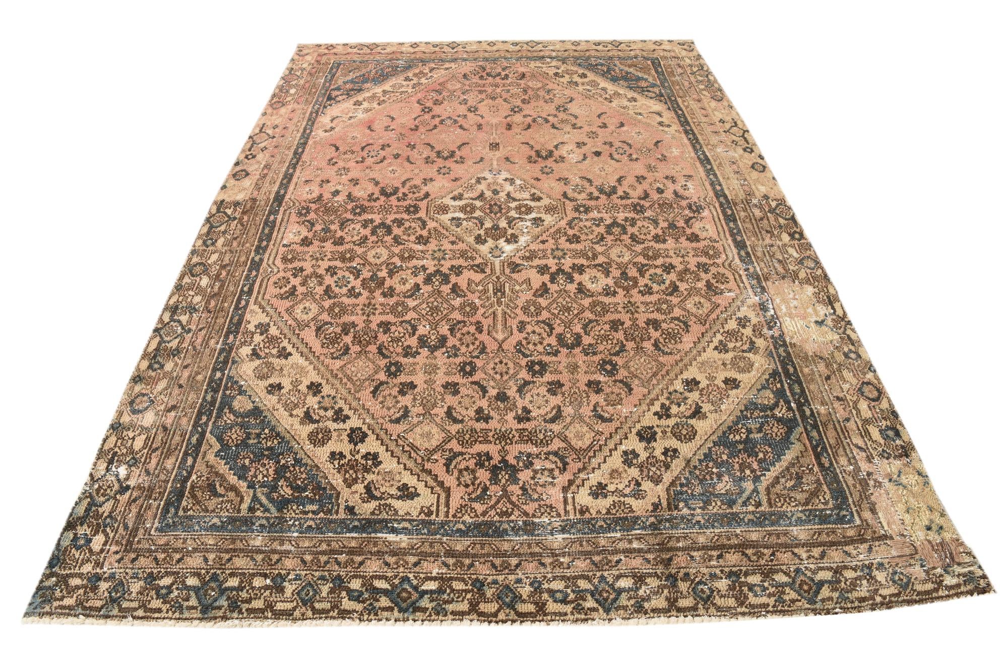6' x 8' 10 Hand Knotted Ultra Vintage Persian Wool Rug