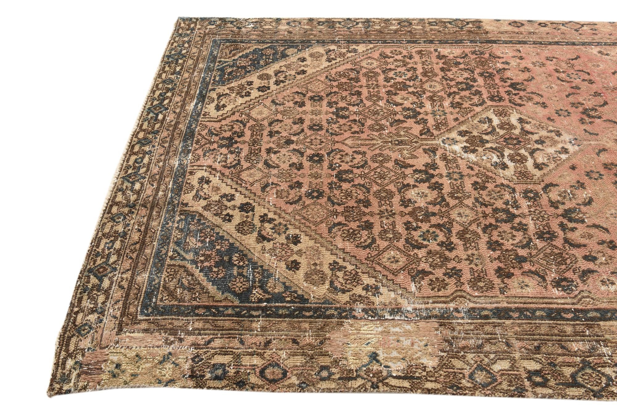 6' x 8' 10 Hand Knotted Ultra Vintage Persian Wool Rug