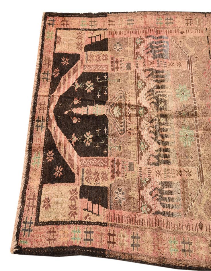 Detail image of 3' x 4' 5  Hand Knotted Ultra Vintage Persian Wool Rug