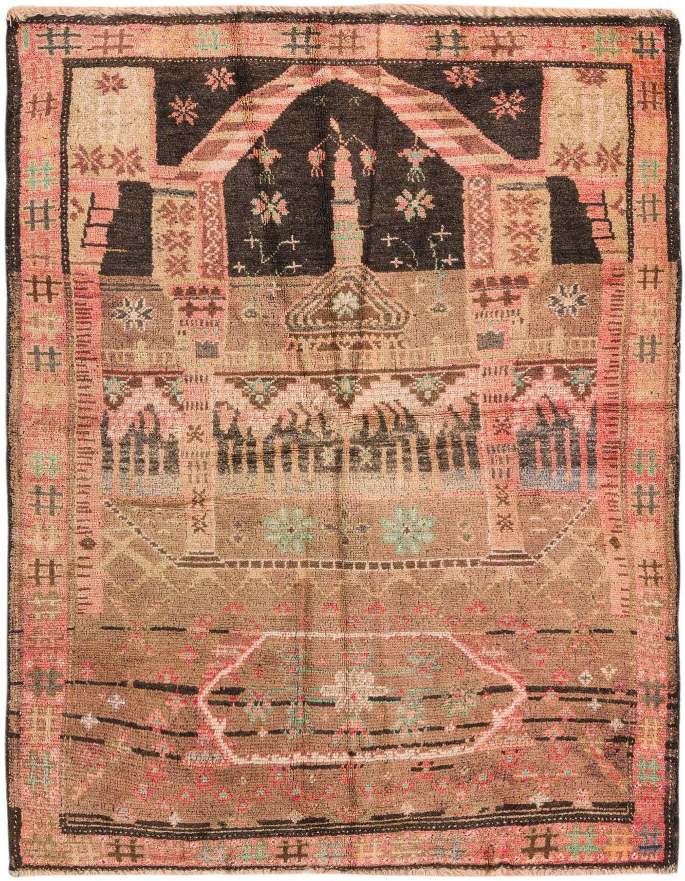 Primary image 3' x 4' 5  Hand Knotted Ultra Vintage Persian Wool Rug