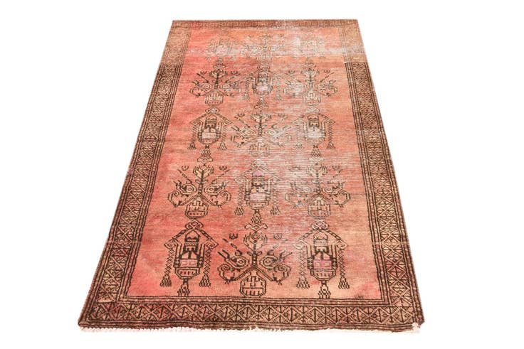Detail image of 2' 10 x 5' 7 Hand Knotted Ultra Vintage Persian Wool Rug