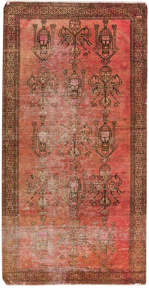 2' 10 x 5' 7 Hand Knotted Ultra Vintage Persian Wool Rug