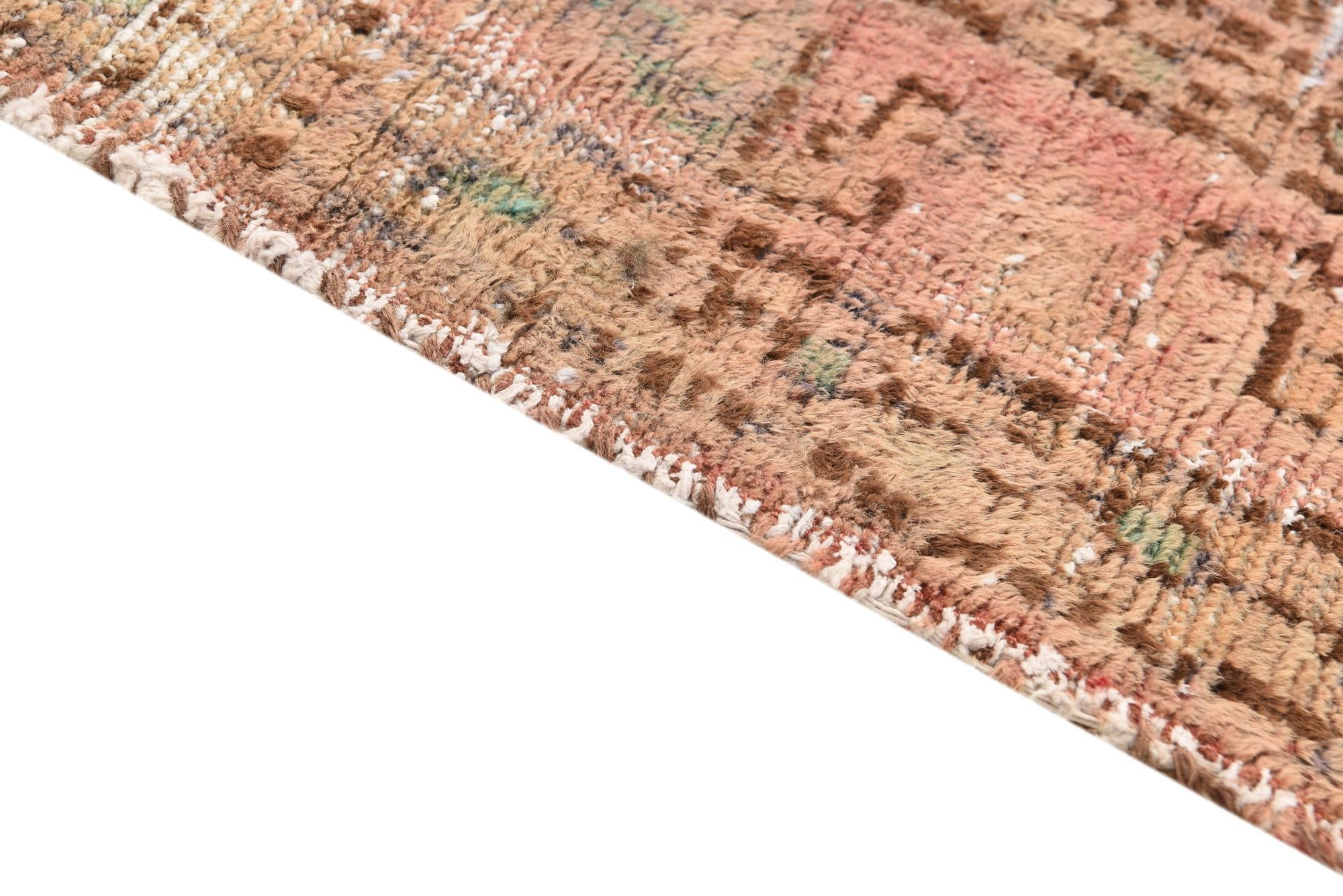 4' 3 x 6' 2 Hand Knotted Ultra Vintage Persian Wool Rug