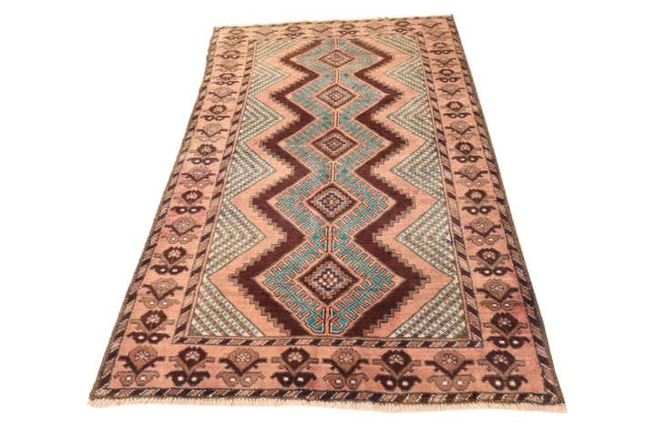 3' 6 x 6' 1 Hand Knotted Ultra Vintage Persian Wool Rug