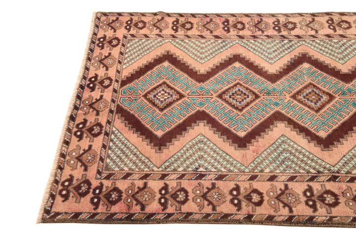 3' 6 x 6' 1 Hand Knotted Ultra Vintage Persian Wool Rug