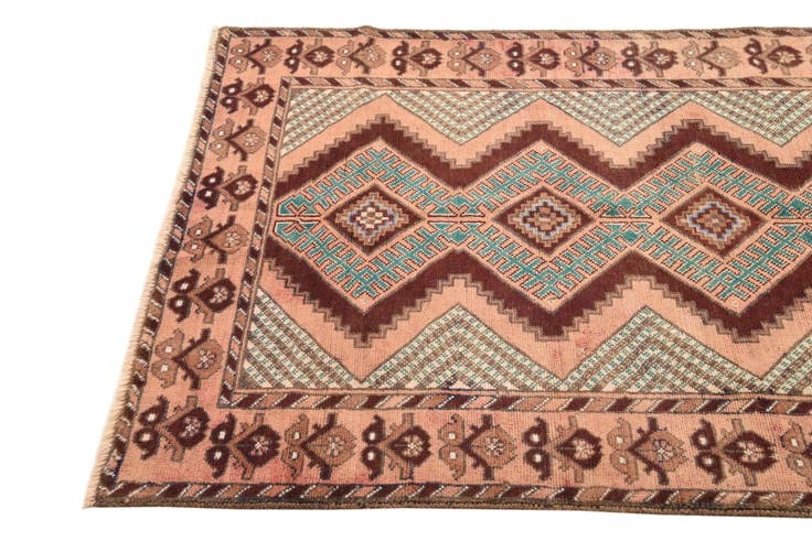 Detail image of 3' 6 x 6' 1 Hand Knotted Ultra Vintage Persian Wool Rug