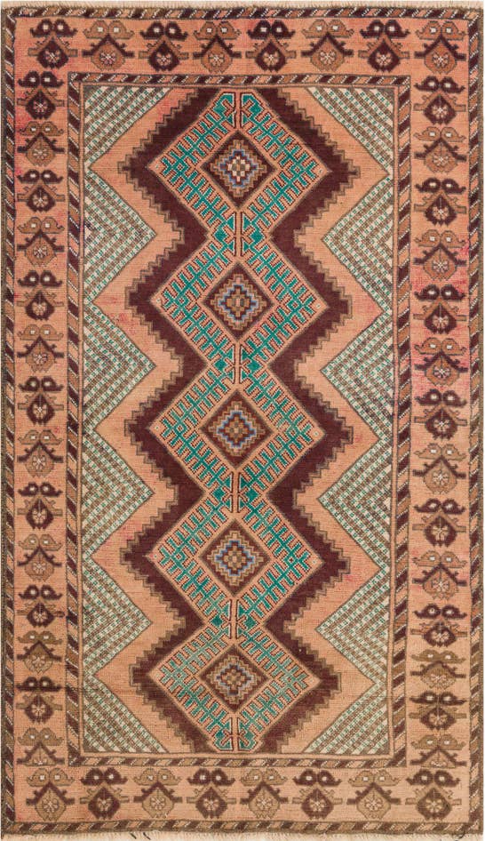 Detail image of 3' 6 x 6' 1 Hand Knotted Ultra Vintage Persian Wool Rug