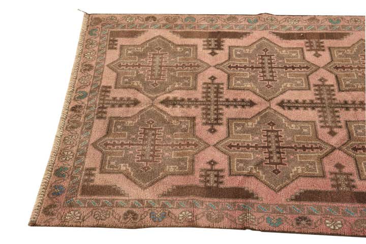 3' 5 x 6' 2 Hand Knotted Ultra Vintage Persian Wool Rug
