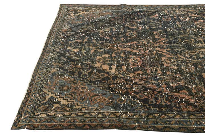 6' 8 x 10' Hand Knotted Ultra Vintage Persian Wool Rug