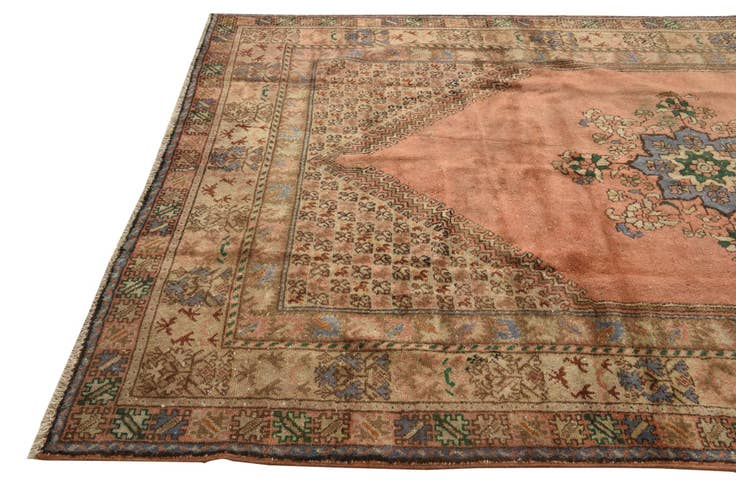 Detail image of 6' 5 x 9' 9 Hand Knotted Ultra Vintage Persian Wool Rug