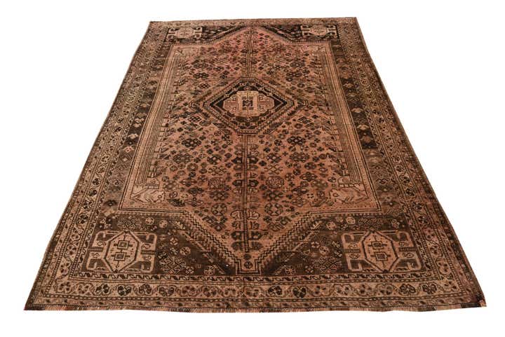 5' 7 x 8' 4 Hand Knotted Ultra Vintage Persian Wool Rug