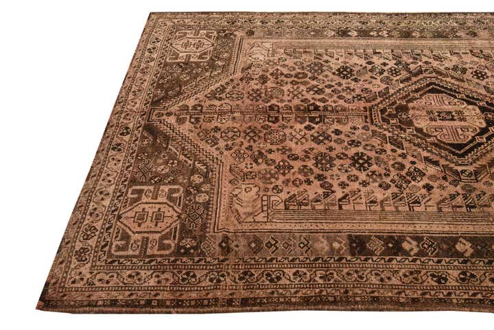 5' 7 x 8' 4 Hand Knotted Ultra Vintage Persian Wool Rug