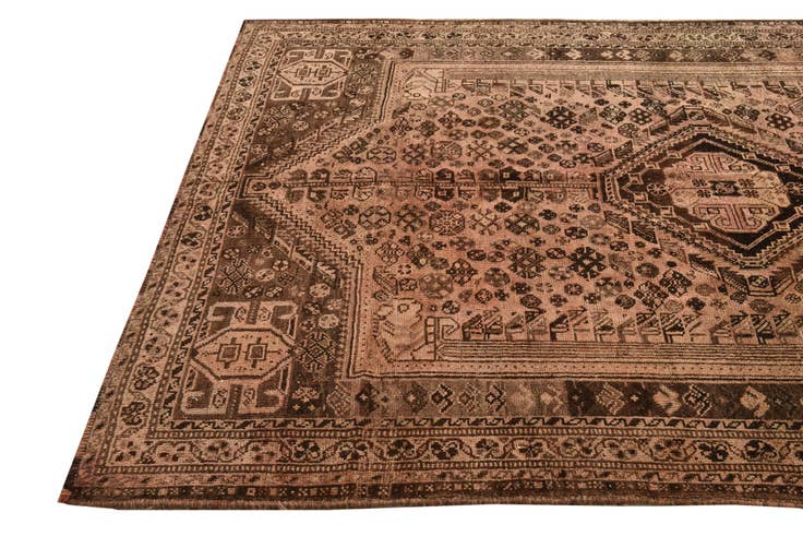 Detail image of 5' 7 x 8' 4 Hand Knotted Ultra Vintage Persian Wool Rug