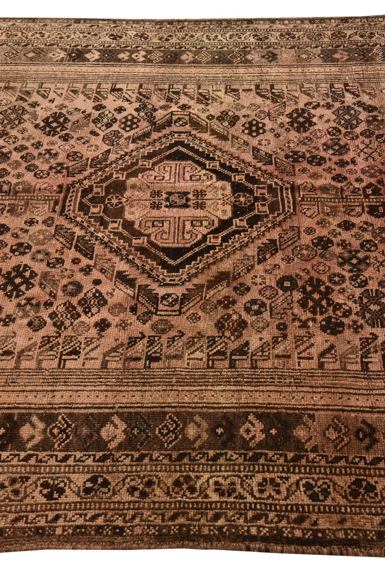 5' 7 x 8' 4 Hand Knotted Ultra Vintage Persian Wool Rug