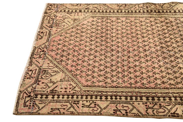 Detail image of 3' 8 x 6' 5 Hand Knotted Ultra Vintage Persian Wool Rug