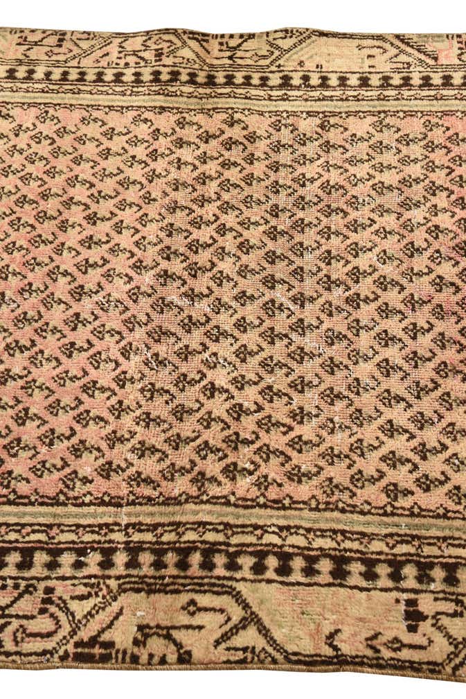 3' 8 x 6' 5 Hand Knotted Ultra Vintage Persian Wool Rug