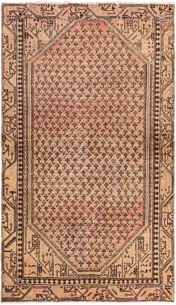 3' 8 x 6' 5 Hand Knotted Ultra Vintage Persian Wool Rug