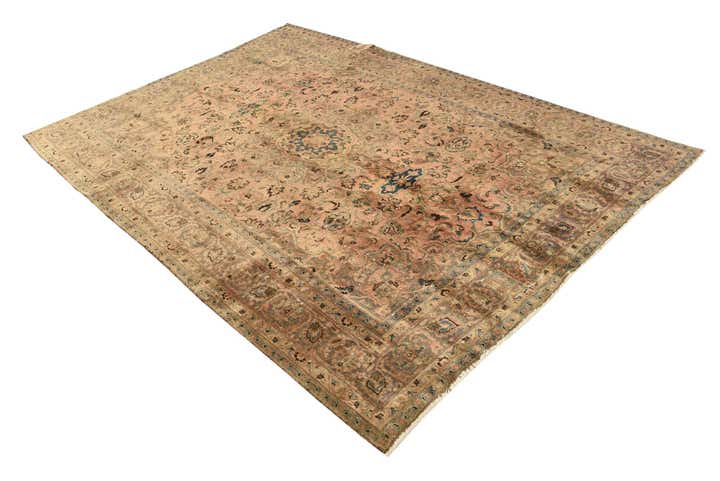6' 6 x 9' 6 Hand Knotted Ultra Vintage Persian Wool Rug