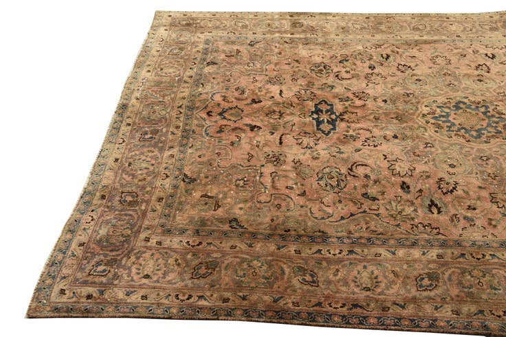 Detail image of 6' 6 x 9' 6 Hand Knotted Ultra Vintage Persian Wool Rug