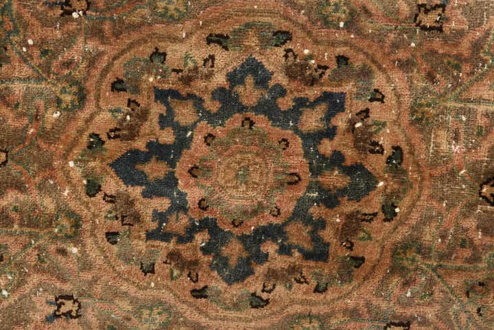 6' 6 x 9' 6 Hand Knotted Ultra Vintage Persian Wool Rug