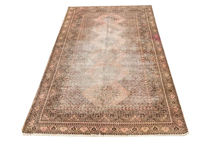 Detail image of 4' x 6' 5 Hand Knotted Ultra Vintage Persian Wool Rug