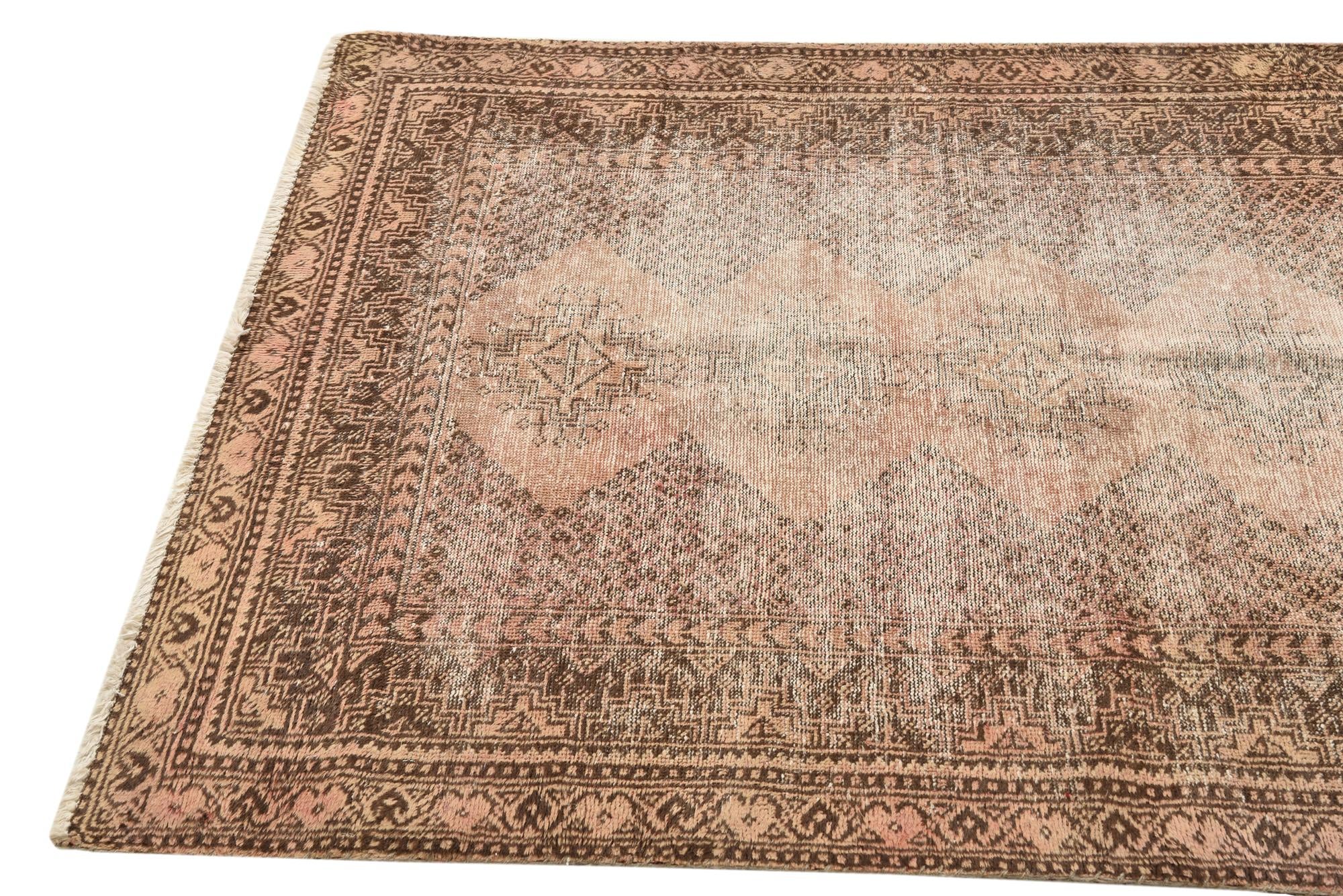 4' x 6' 5 Hand Knotted Ultra Vintage Persian Wool Rug