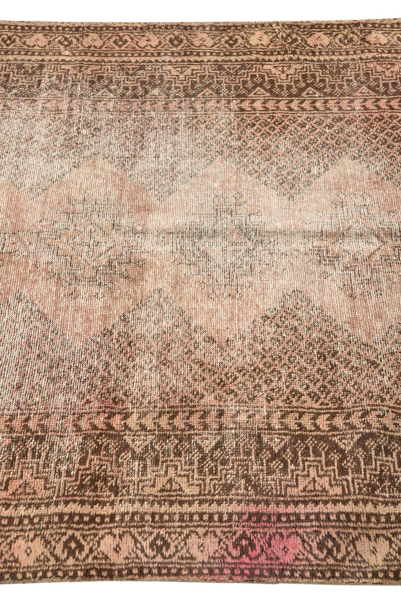 4' x 6' 5 Hand Knotted Ultra Vintage Persian Wool Rug