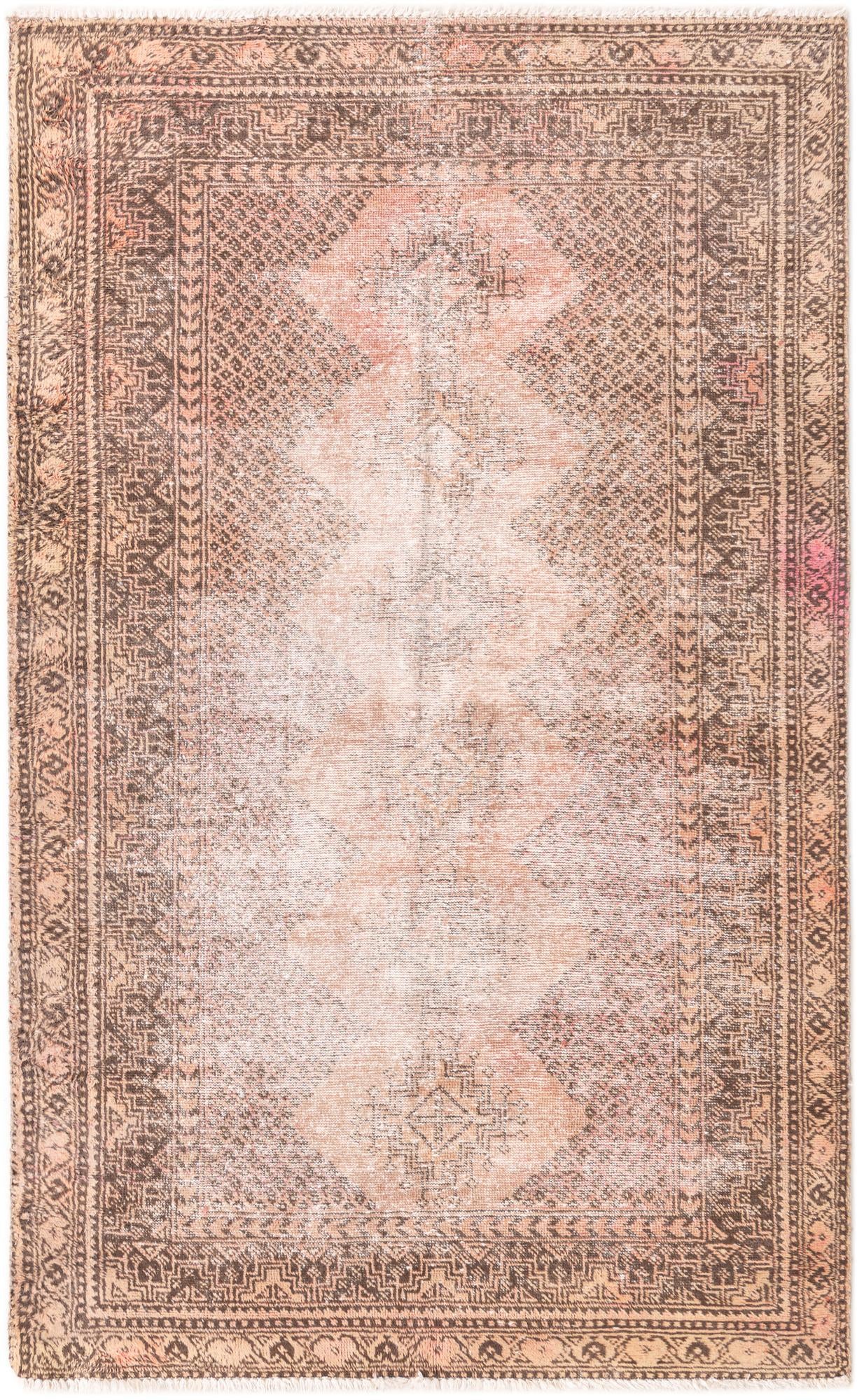 4' x 6' 5 Hand Knotted Ultra Vintage Persian Wool Rug