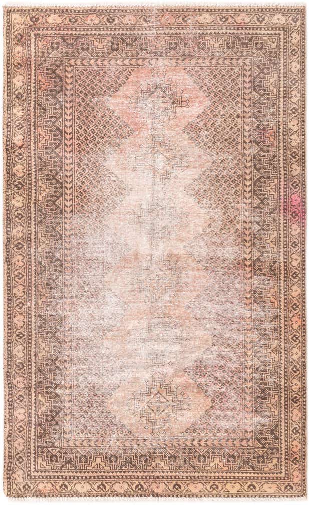 4' x 6' 5 Hand Knotted Ultra Vintage Persian Wool Rug