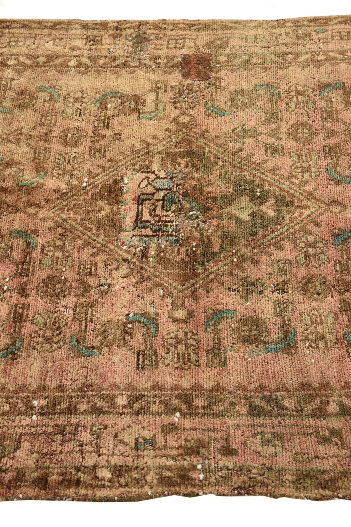 3' 4 x 5' 4 Hand Knotted Ultra Vintage Persian Wool Rug