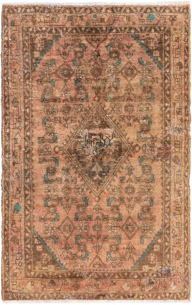 3' 4 x 5' 4 Hand Knotted Ultra Vintage Persian Wool Rug