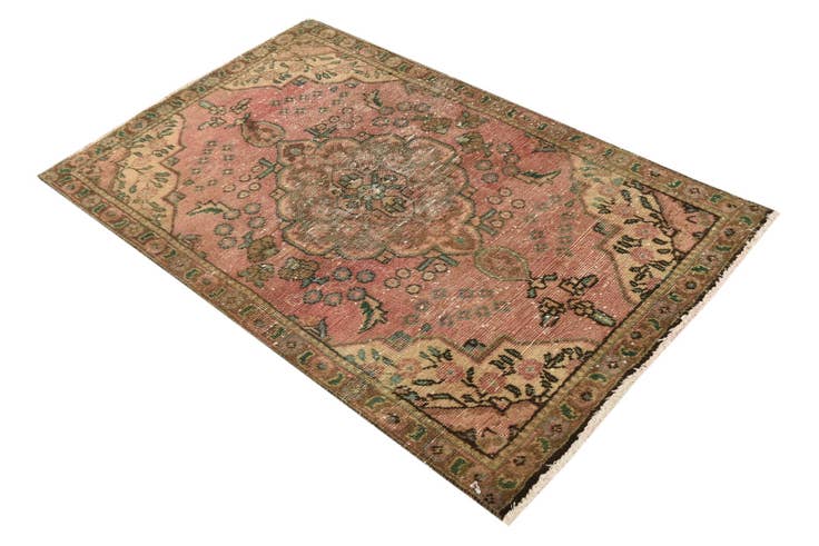 Detail image of 3' x 4' 9 Hand Knotted Ultra Vintage Persian Wool Rug